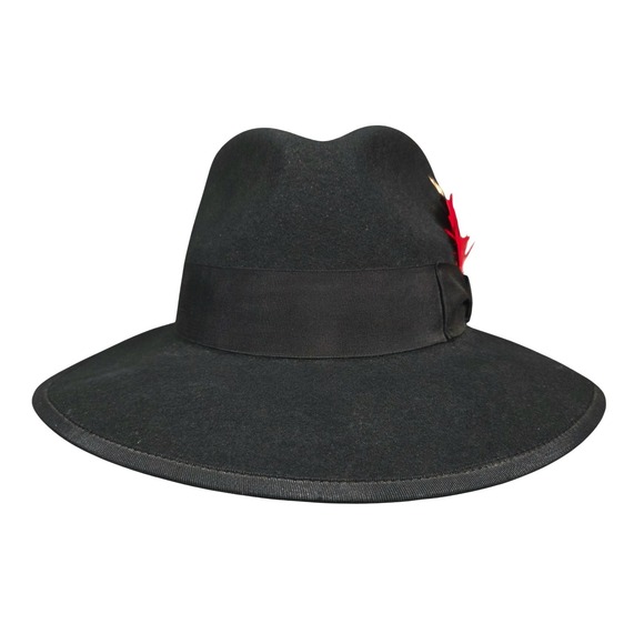 Scala Classico New Yorker Zoot Black 100% Wool Hat Adult Medium Mens - Picture 2 of 15